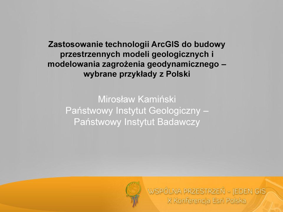 zagrożenia geodynamicznego wybrane przykłady z Polski