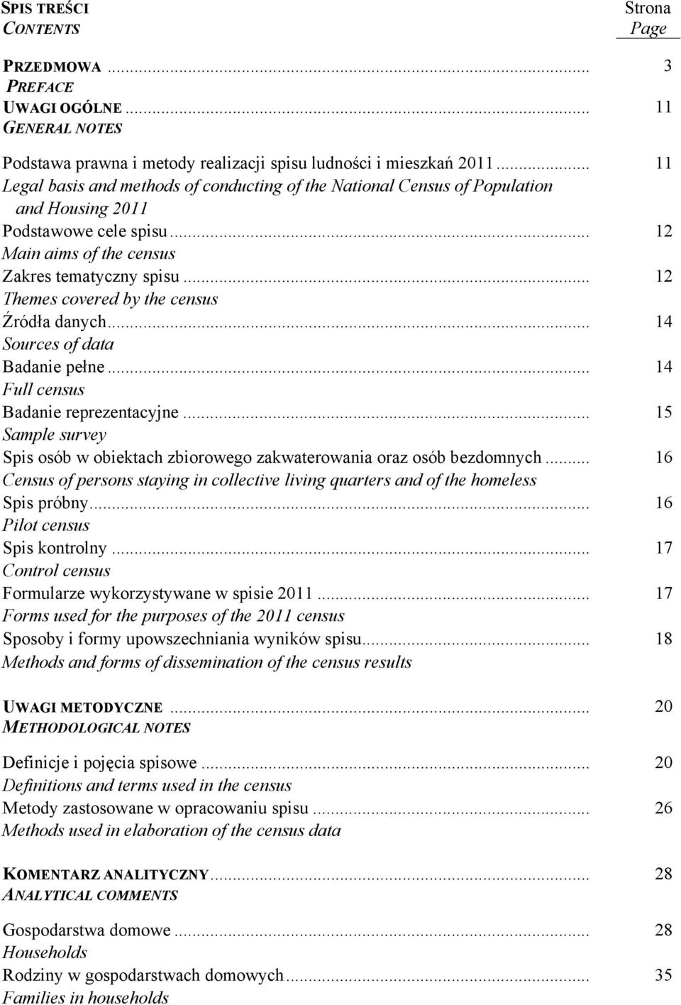 .. Themes covered by the census Źródła danych... Sources of data Badanie pełne... Full census Badanie reprezentacyjne.