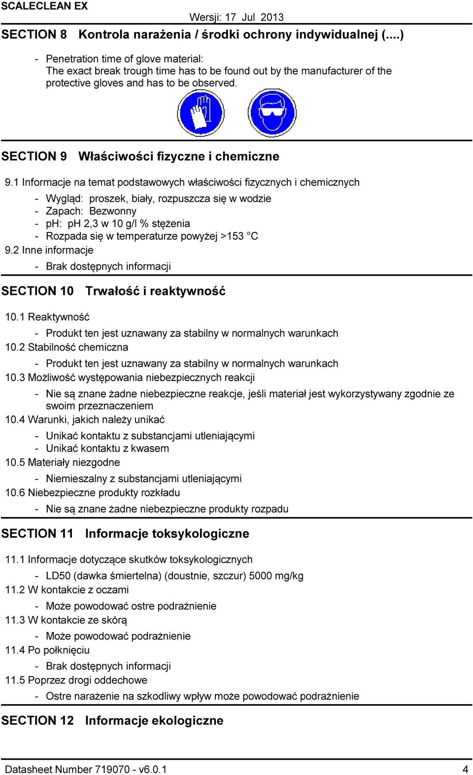 SECTION 9 Właściwości fizyczne i chemiczne 9.