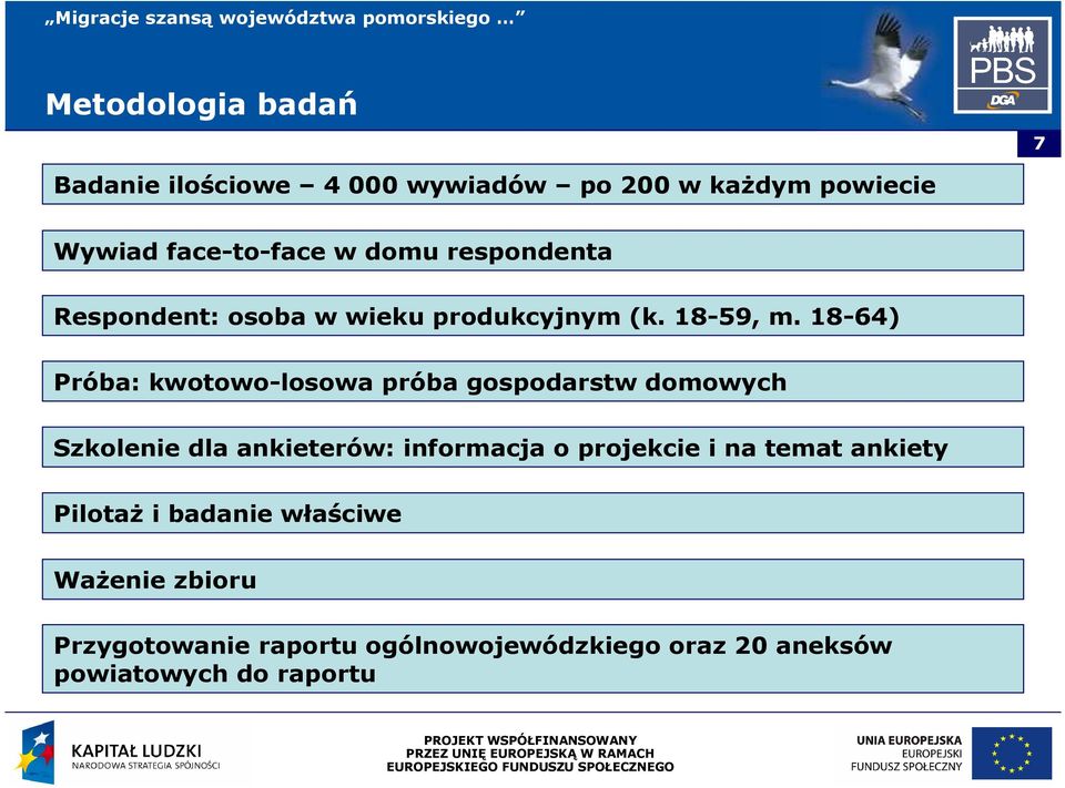 18-64) Próba: kwotowo-losowa próba gospodarstw domowych Szkolenie dla ankieterów: informacja o