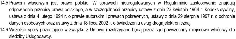 dnia 23 kwietnia 1964 r. Kodeks cywilny, ustawa z dnia 4 lutego 1994 r.