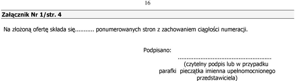 numeracji. Podpisano:.