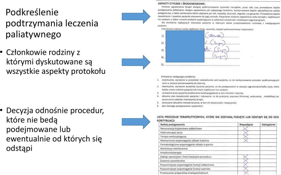 wszystkie aspekty protokołu Decyzja odnośnie