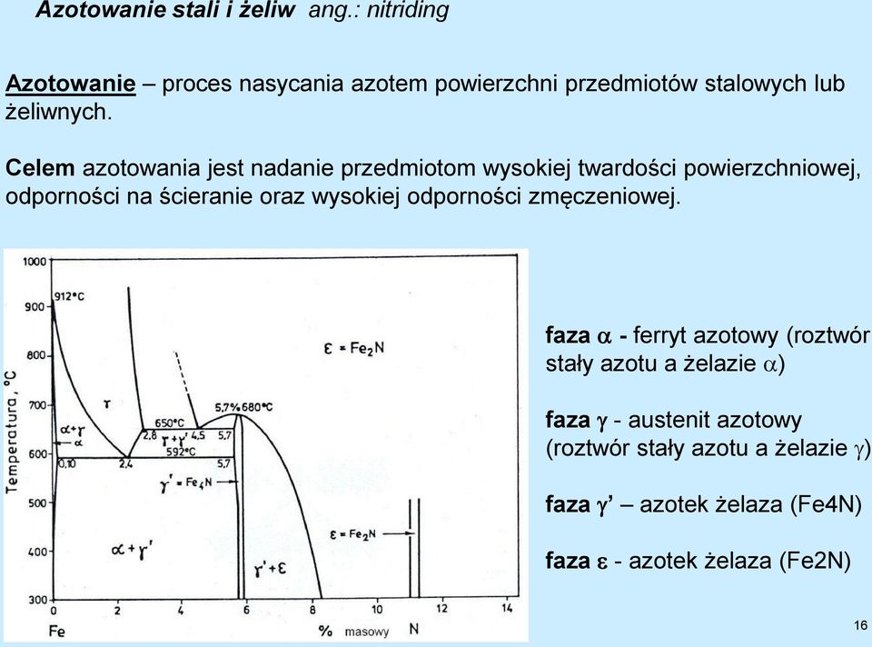 Celem azotowania jest nadanie przedmiotom wysokiej twardości powierzchniowej, odporności na ścieranie oraz