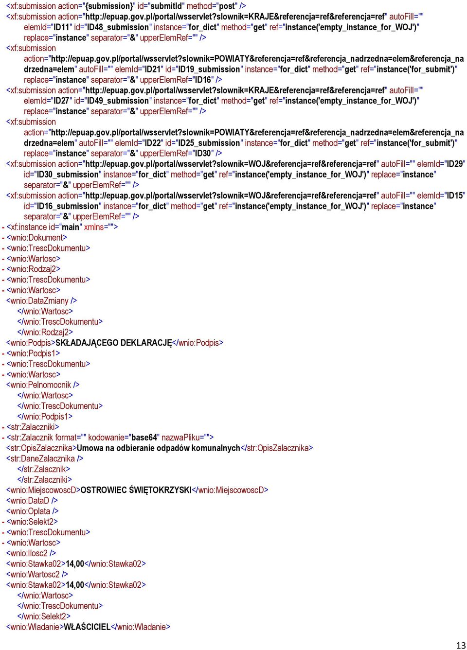 upperelemref="" /> <xf:submission action="http://epuap.gov.pl/portal/wsservlet?