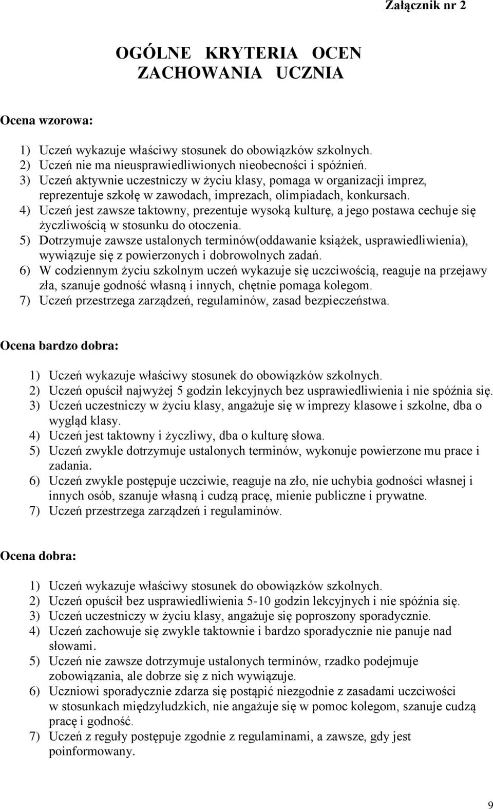 4) Uczeń jest zawsze taktowny, prezentuje wysoką kulturę, a jego postawa cechuje się życzliwością w stosunku do otoczenia.