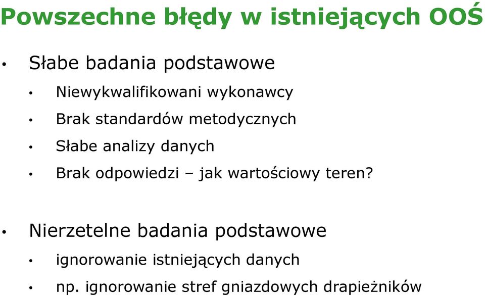 danych Brak odpowiedzi jak wartościowy teren?