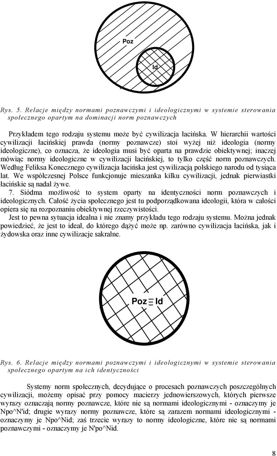 normy ideologiczne w cywilizacji łacińskiej, to tylko część norm poznawczych. Według Feliksa Konecznego cywilizacja łacińska jest cywilizacją polskiego narodu od tysiąca lat.