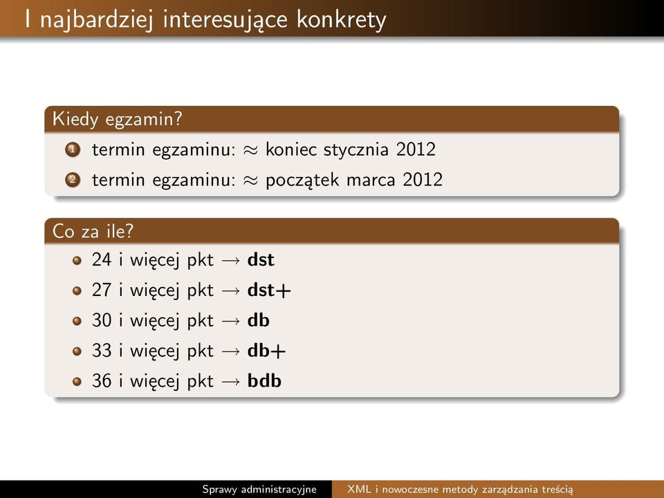 początek marca 2012 Co za ile?