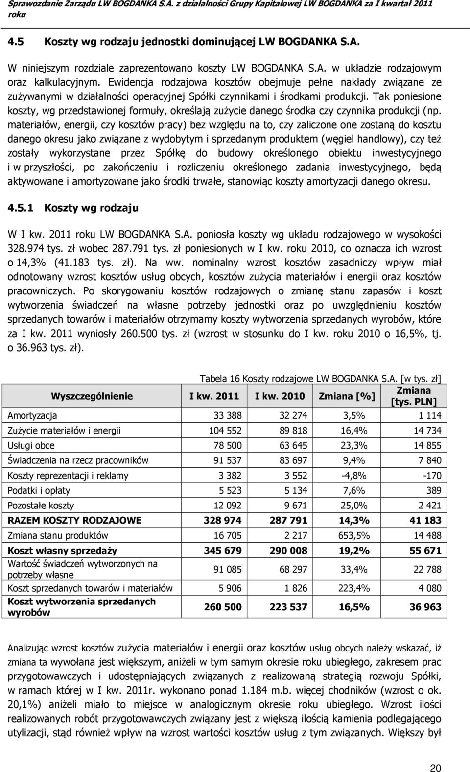 Tak poniesione koszty, wg przedstawionej formuły, określają zużycie danego środka czy czynnika produkcji (np.