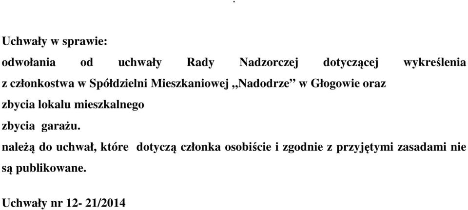 zbycia lokalu mieszkalnego zbycia garażu.