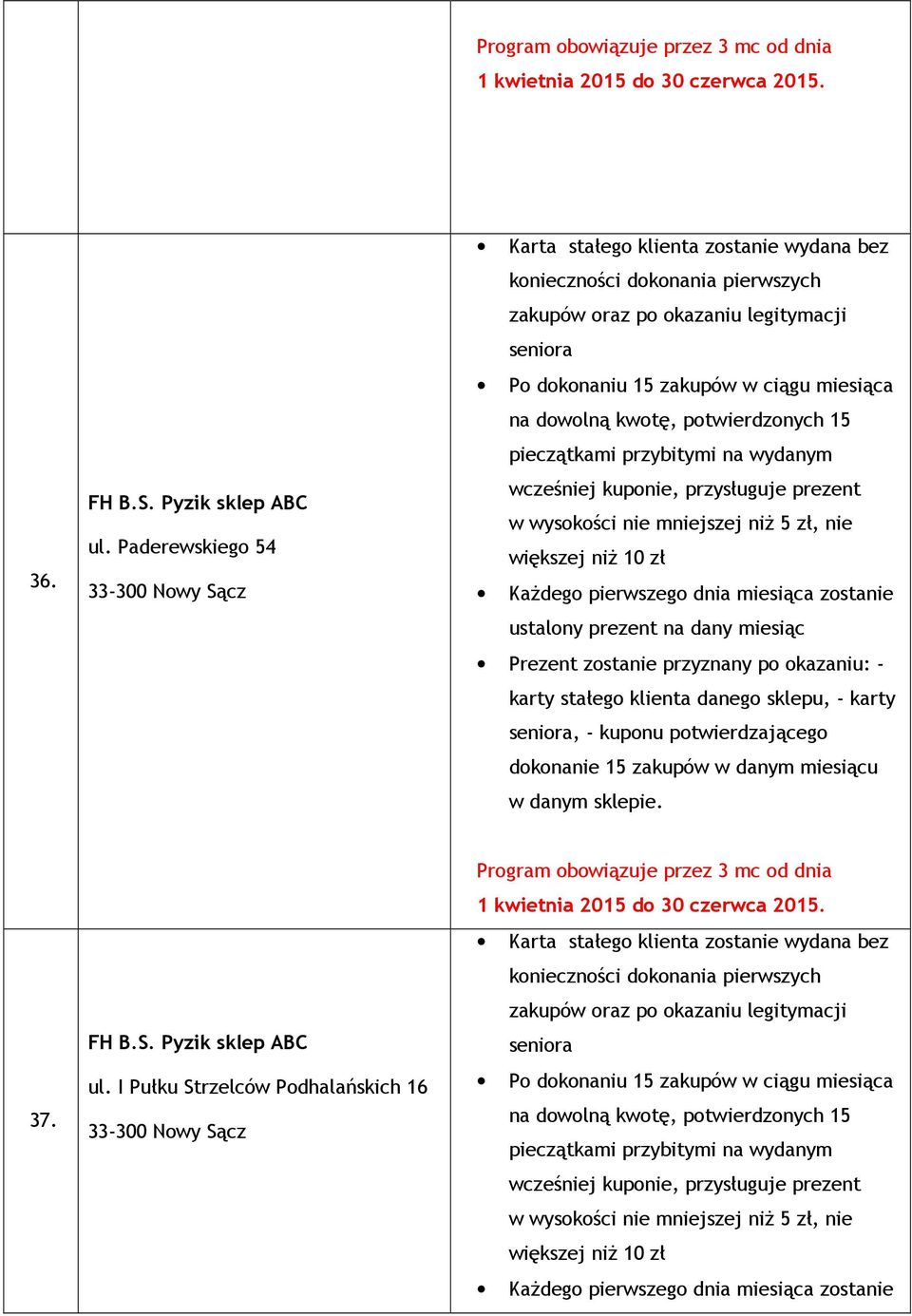 potwierdzającego 37. FH B.S.