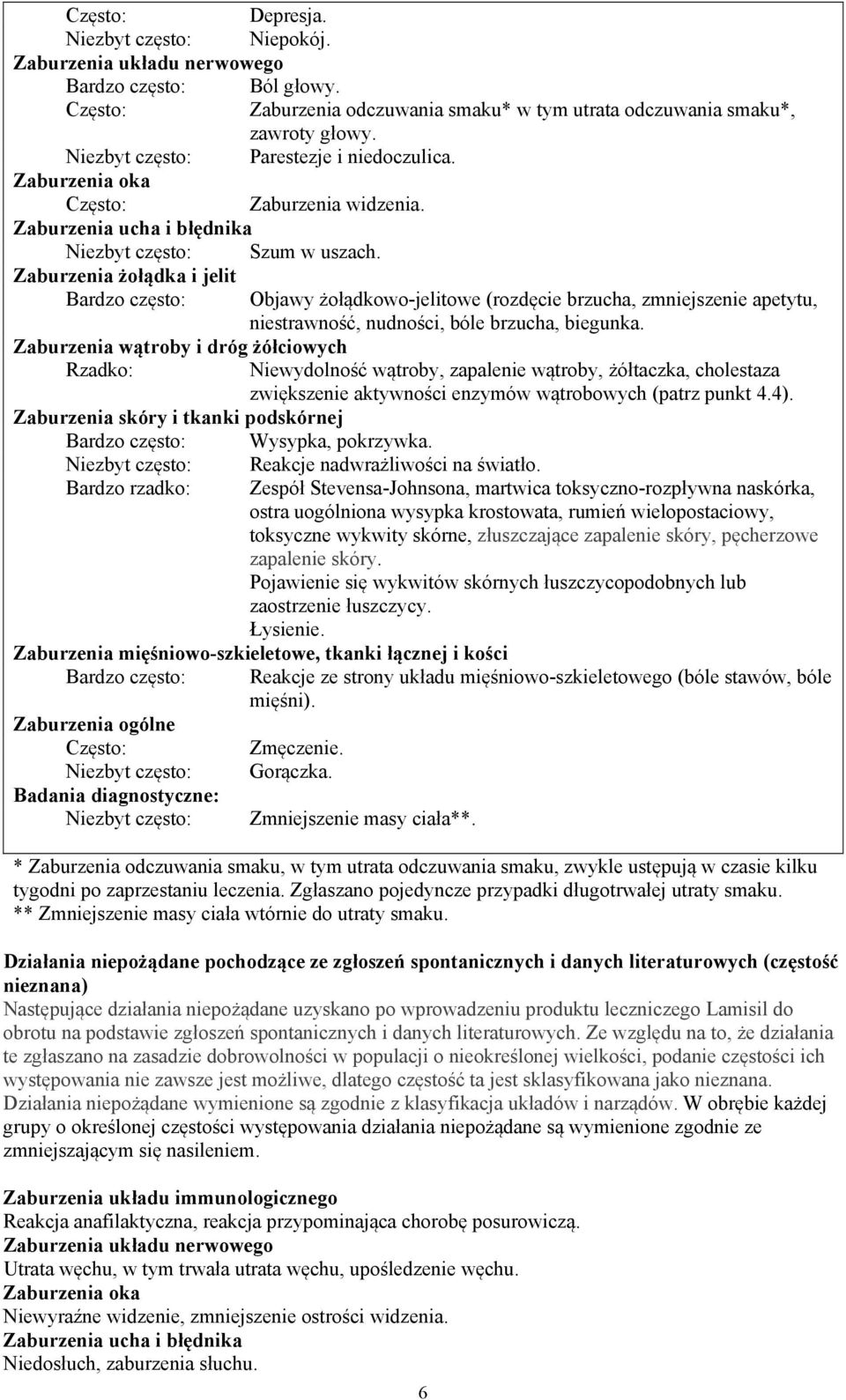 Zaburzenia żołądka i jelit Bardzo często: Objawy żołądkowo-jelitowe (rozdęcie brzucha, zmniejszenie apetytu, niestrawność, nudności, bóle brzucha, biegunka.