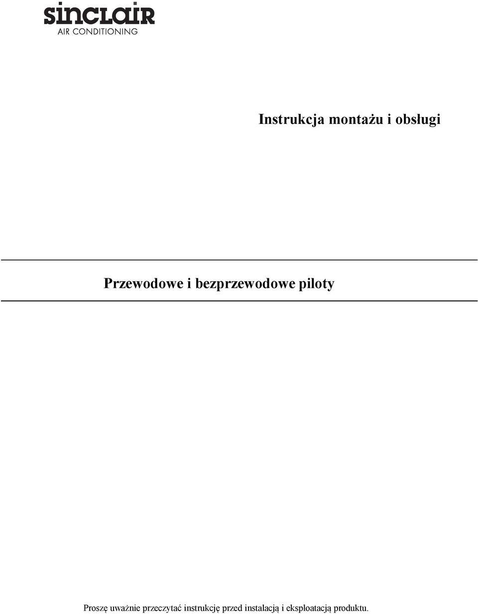 Proszę uważnie przeczytać