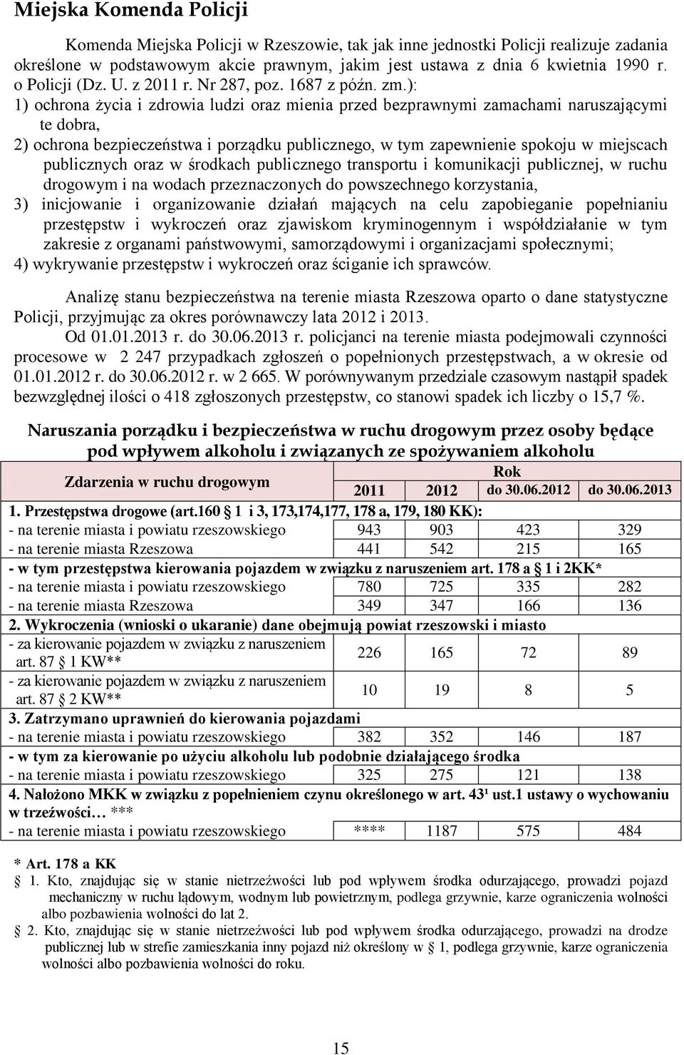 ): 1) ochrona życia i zdrowia ludzi oraz mienia przed bezprawnymi zamachami naruszającymi te dobra, 2) ochrona bezpieczeństwa i porządku publicznego, w tym zapewnienie spokoju w miejscach publicznych