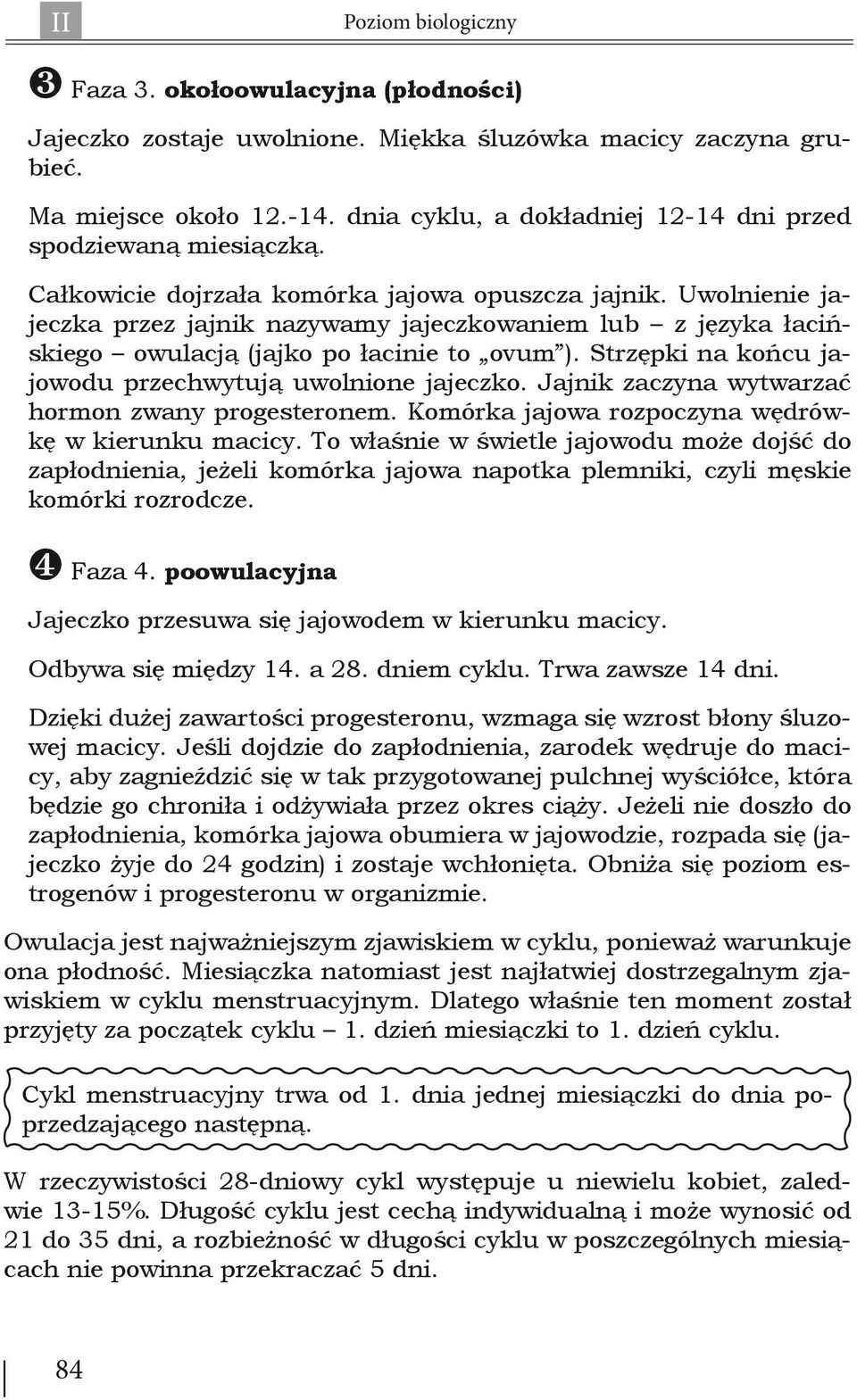 Strzępki na końcu jajowodu przechwytują uwolnione jajeczko. Jajnik zaczyna wytwarzać hormon zwany progesteronem. Komórka jajowa rozpoczyna wędrówkę w kierunku macicy.