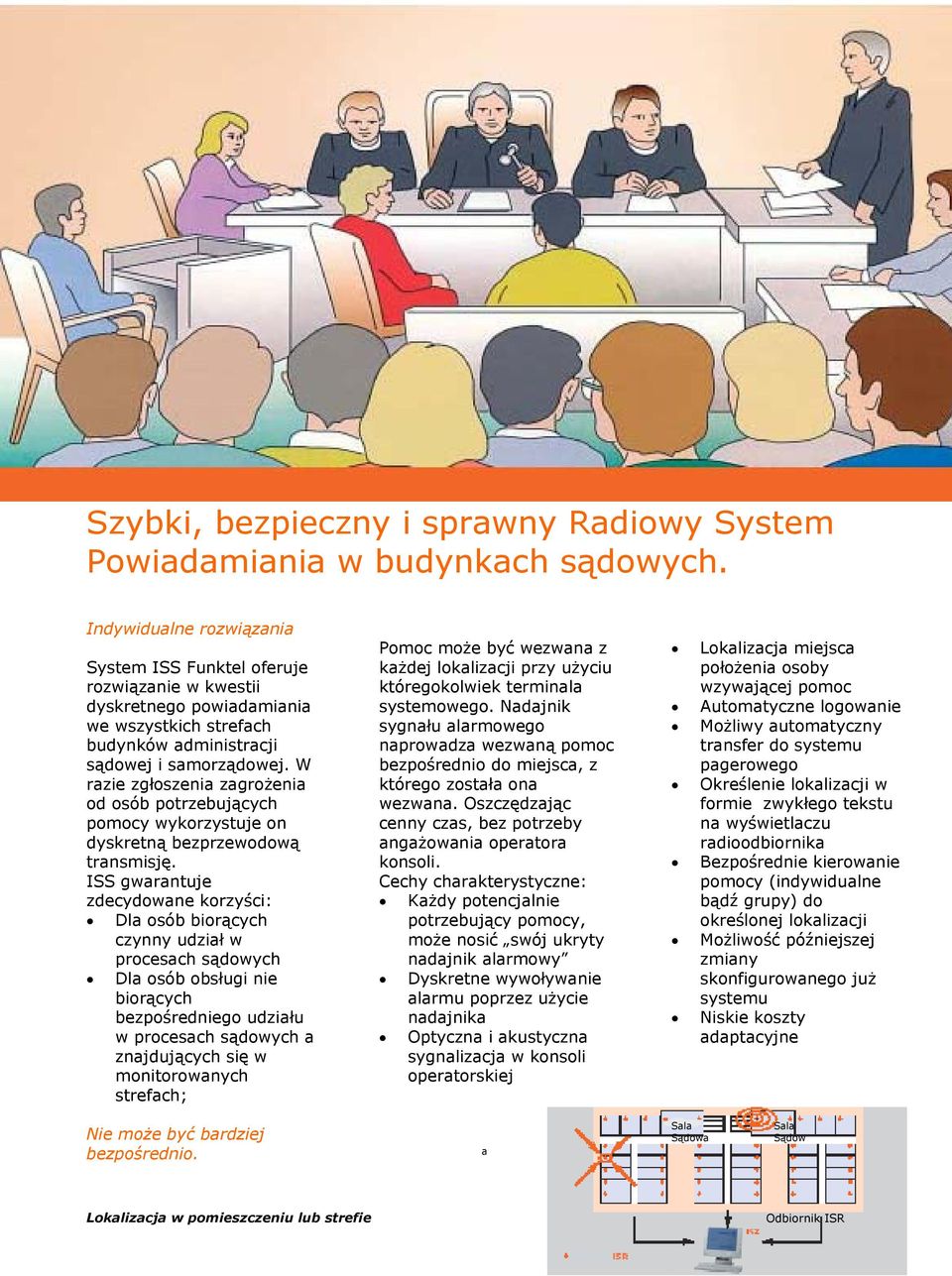 W razie zgłoszenia zagrożenia od osób potrzebujących pomocy wykorzystuje on dyskretną bezprzewodową transmisję.