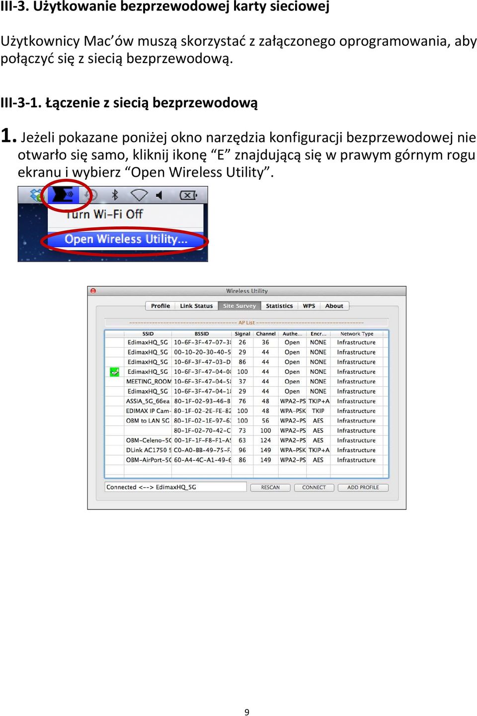 oprogramowania, aby połączyć się z siecią bezprzewodową. III 3 1.
