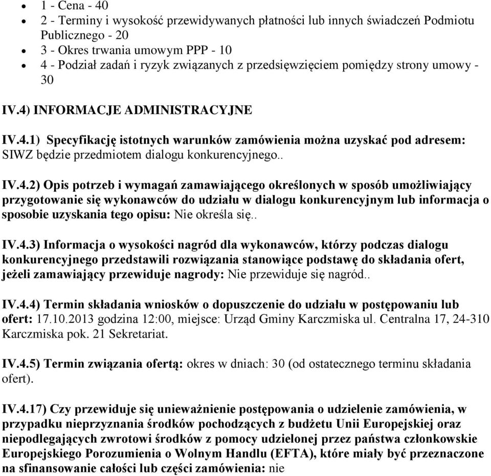 INFORMACJE ADMINISTRACYJNE IV.4.