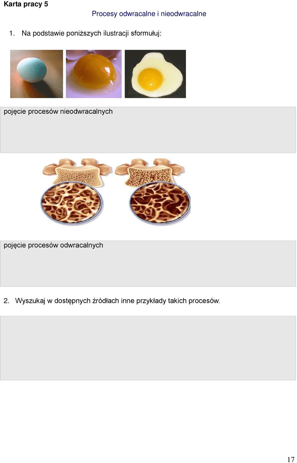 procesów nieodwracalnych pojęcie procesów odwracalnych 2.