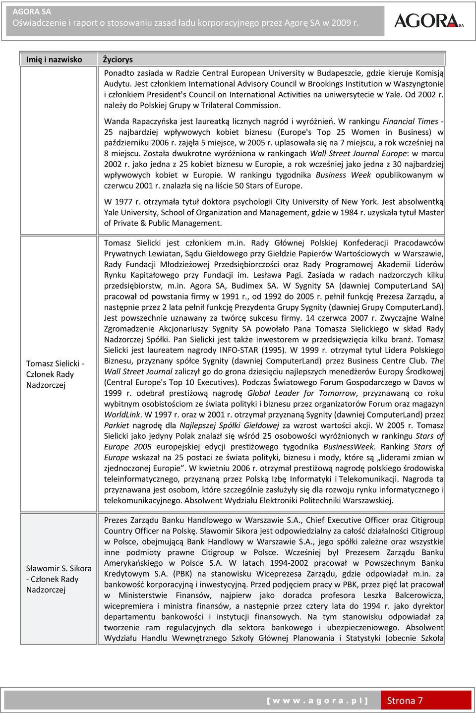 Jest członkiem International Advisory Council w Brookings Institution w Waszyngtonie i członkiem President's Council on International Activities na uniwersytecie w Yale. Od 2002 r.