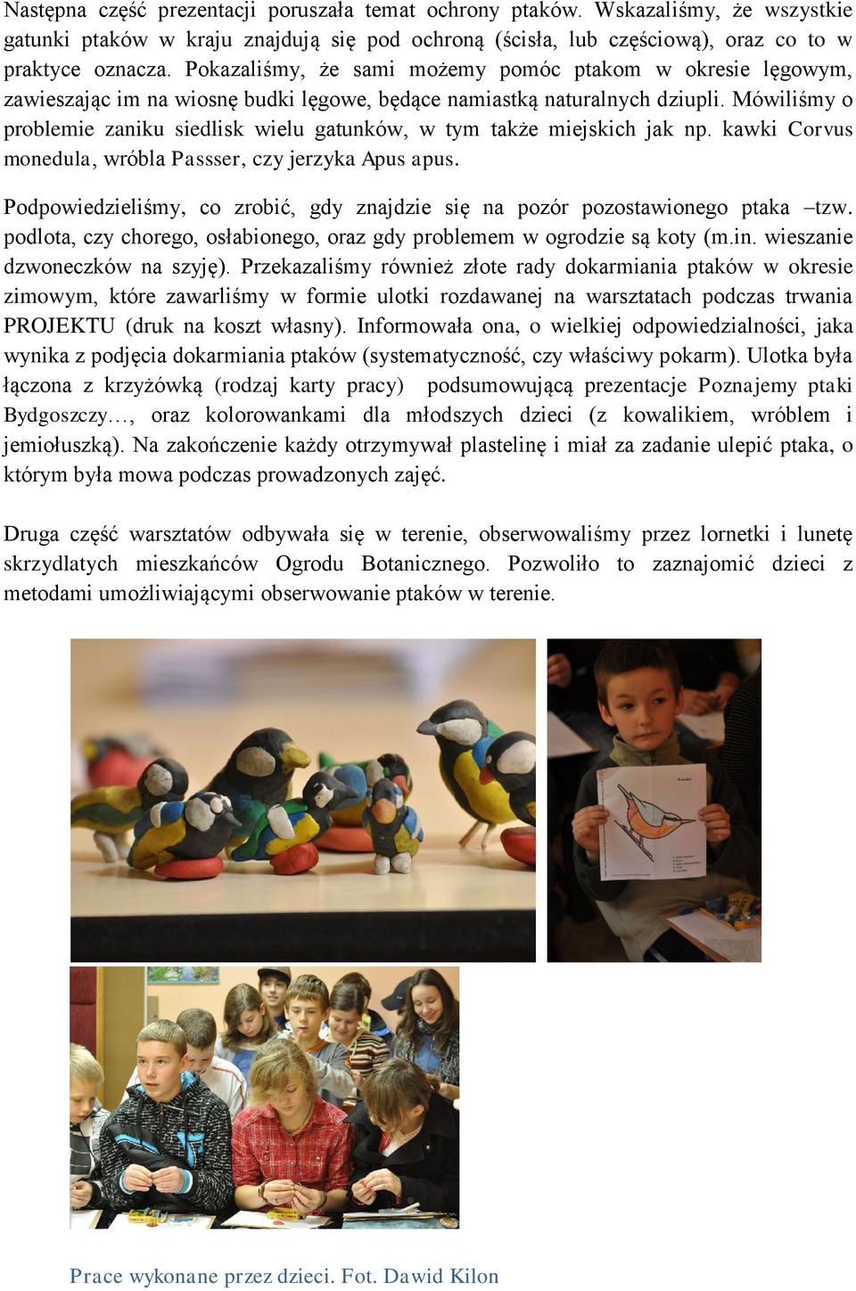 Mówiliśmy o problemie zaniku siedlisk wielu gatunków, w tym także miejskich jak np. kawki Corvus monedula, wróbla Passser, czy jerzyka Apus apus.