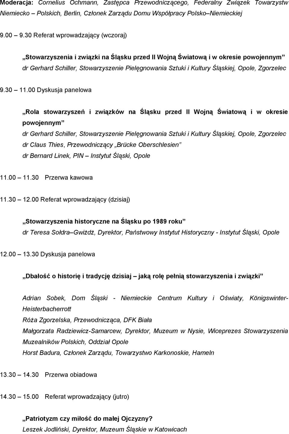 Opole, Zgorzelec 9.30 11.