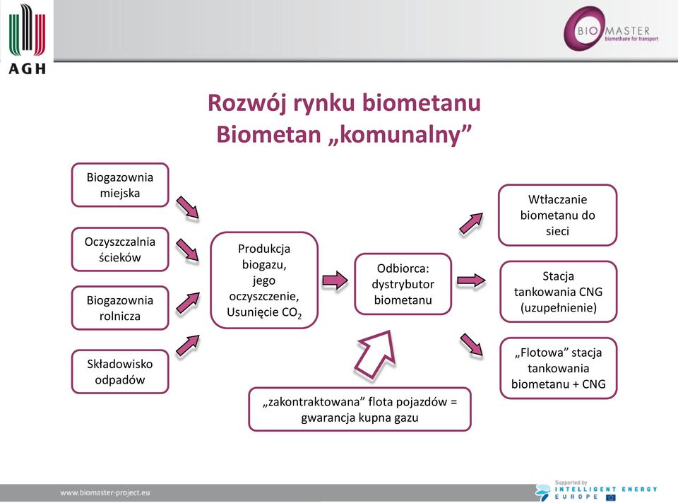 dystrybutor biometanu Wtłaczanie biometanu do sieci Stacja tankowania CNG (uzupełnienie)