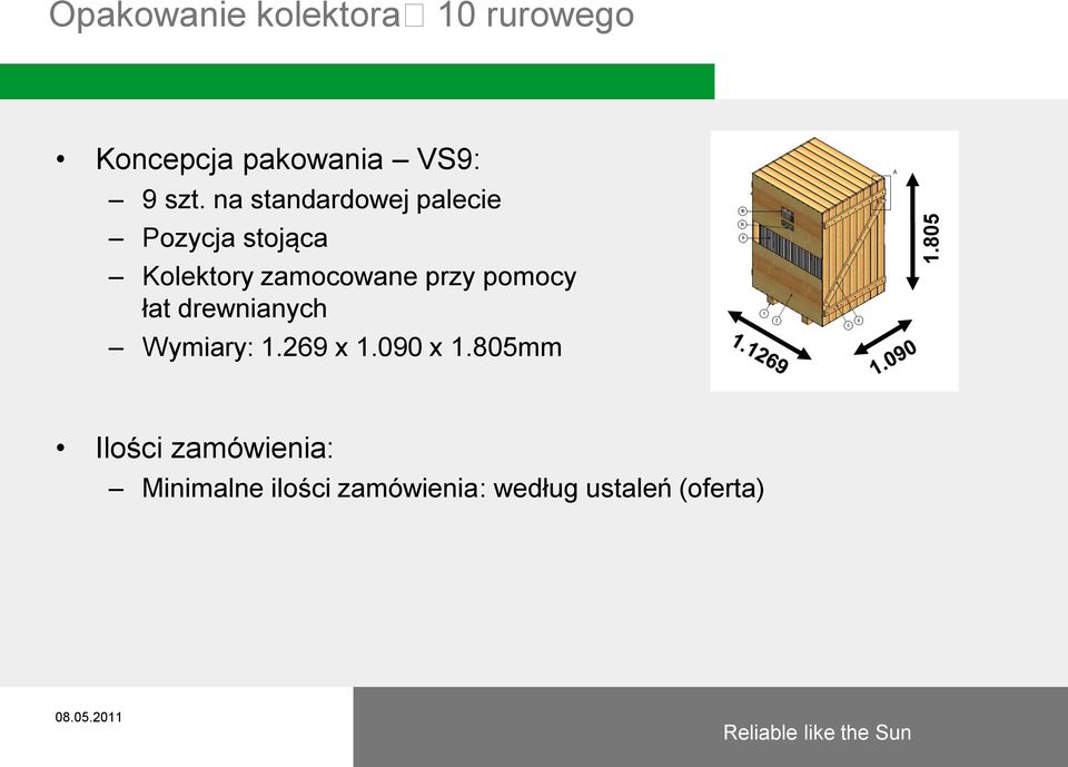 pomocy łat drewnianych Wymiary: 1.269 x 1.090 x 1.805mm 1.