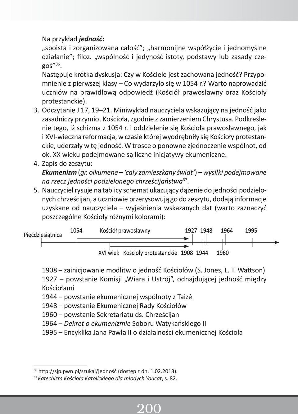 ? Warto naprowadzić uczniów na prawidłową odpowiedź (Kościół prawosławny oraz Kościoły protestanckie). 3. Odczytanie J 17, 19 21.