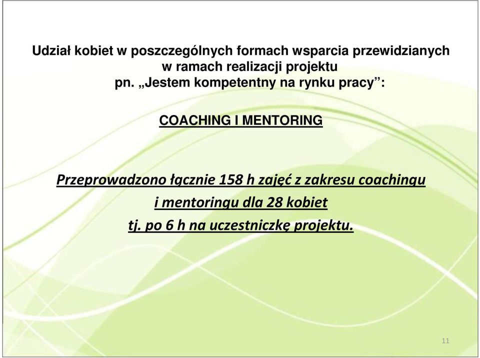 Jestem kompetentny na rynku pracy : COACHING I MENTORING