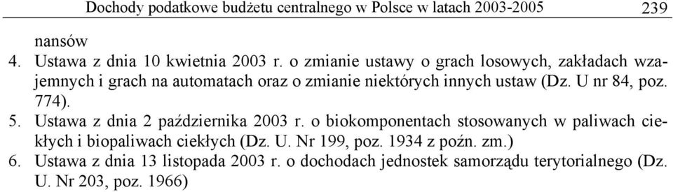 U nr 84, poz. 774). 5. Ustawa z dnia 2 października 2003 r.