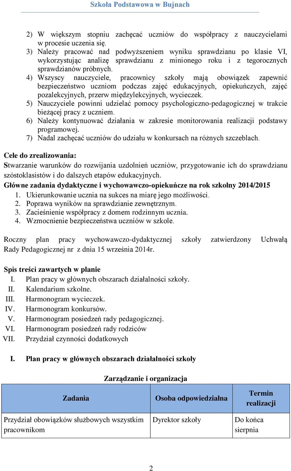 4), pracownicy szkoły mają obowiązek zapewnić bezpieczeństwo uczniom podczas zajęć edukacyjnych, opiekuńczych, zajęć pozalekcyjnych, przerw międzylekcyjnych, wycieczek.