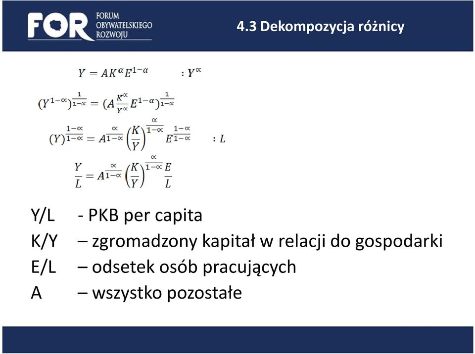 kapitał w relacji do gospodarki