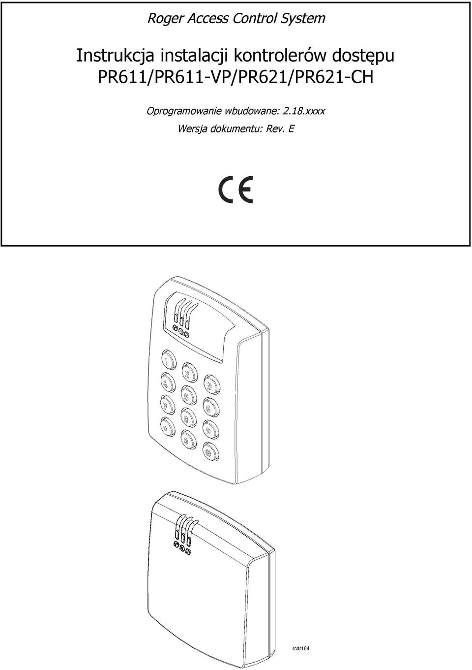 PR611/PR611-VP/PR621/PR621-CH