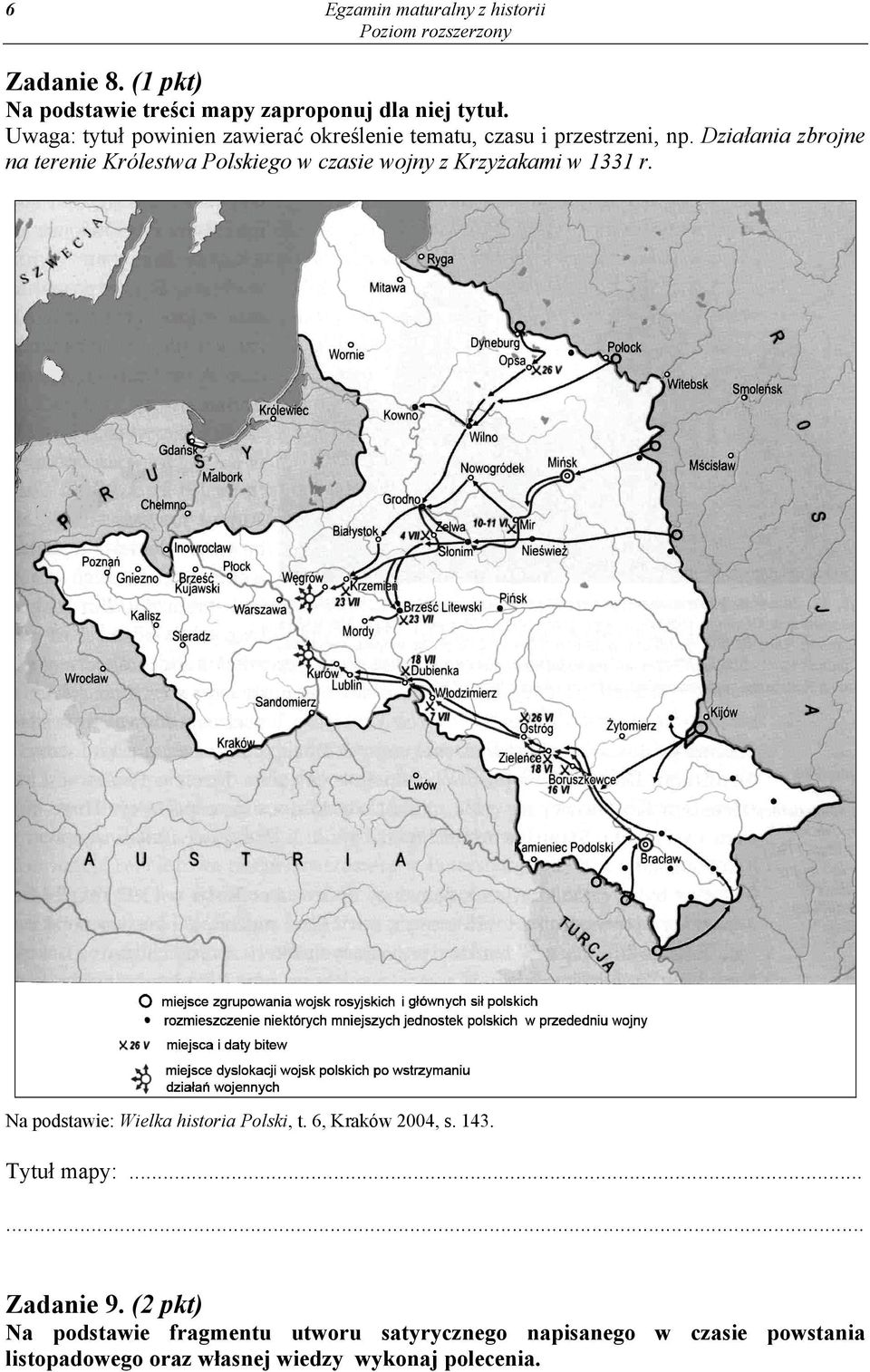 Działania zbrojne na terenie Królestwa Polskiego w czasie wojny z Krzyżakami w 1331 r.