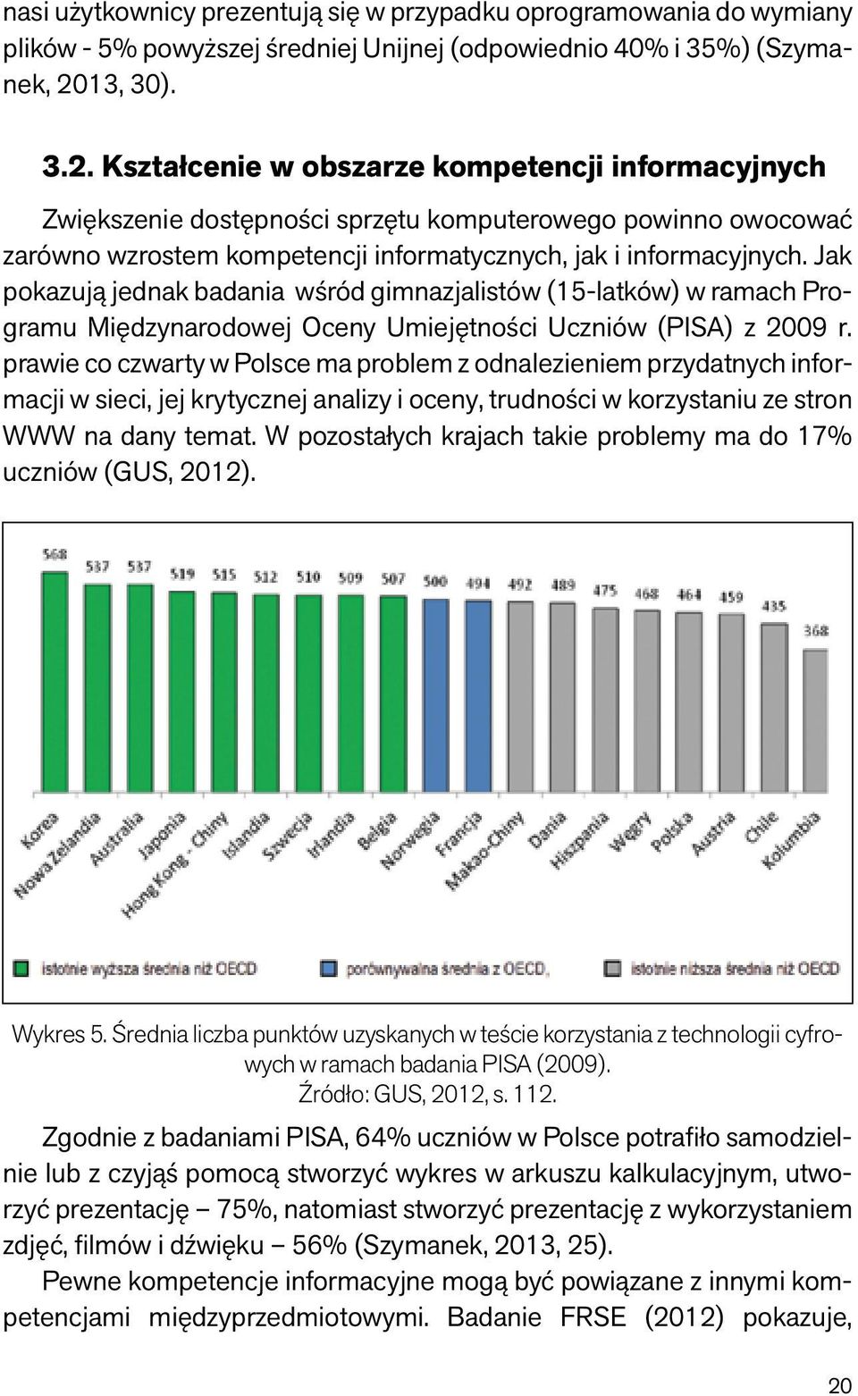 Jak pokazują jednak badania wśród gimnazjalistów (15-latków) w ramach Programu Międzynarodowej Oceny Umiejętności Uczniów (PISA) z 2009 r.