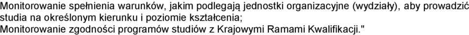 na określonym kierunku i poziomie kształcenia;