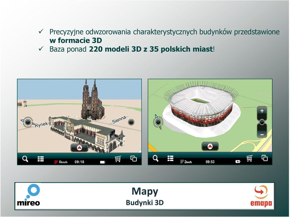 przedstawione w formacie 3D Baza