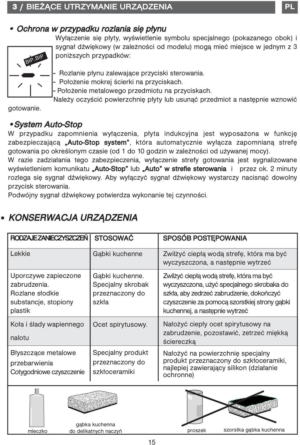 - Położenie metalowego przedmiotu na przyciskach.