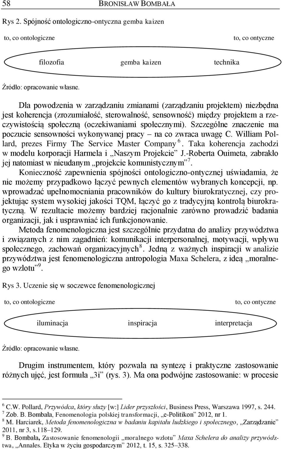 społecznymi). Szczególne znaczenie ma poczucie sensowności wykonywanej pracy na co zwraca uwagę C. William Pollard, prezes Firmy The Service Master Company 6.