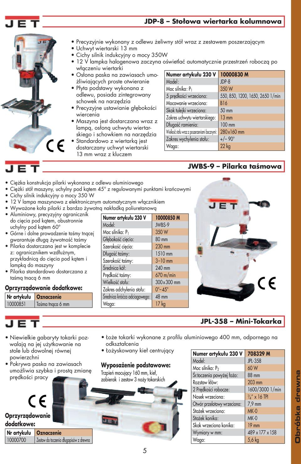 narzędzia Precyzyjne ustawianie głębokości wiercenia Maszyna jest dostarczana wraz z lampą, osłoną uchwytu wiertarskiego i schowkiem na narzędzia Standardowo z wiertarką jest dostarczany uchwyt