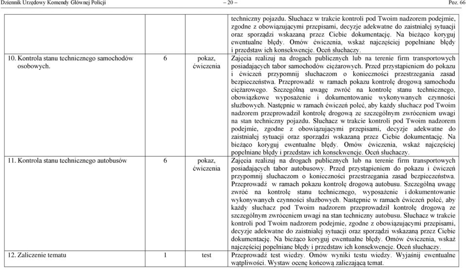 Na bieżąco koryguj ewentualne błędy. Omów, wskaż najczęściej popełniane błędy i przedstaw ich konsekwencje. Oceń słuchaczy.