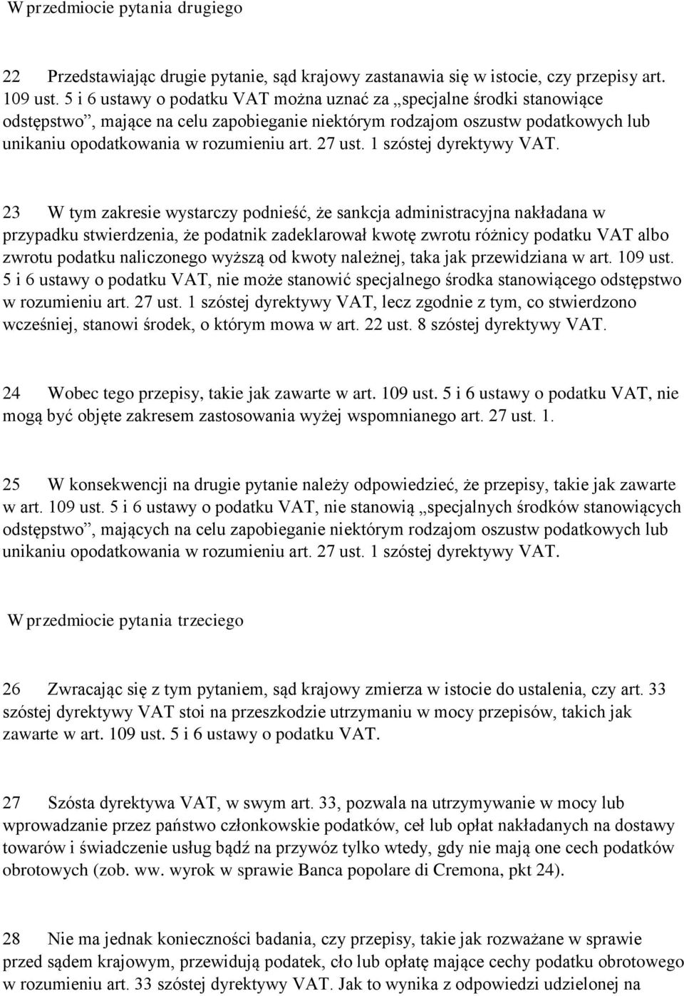 27 ust. 1 szóstej dyrektywy VAT.