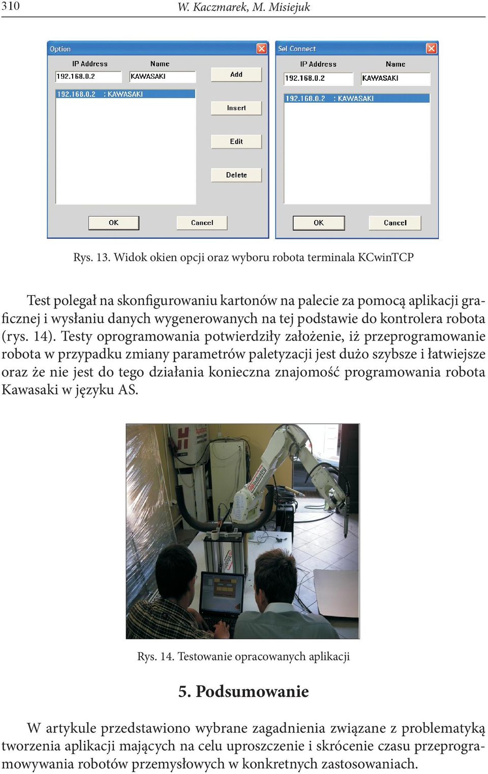 kontrolera robota (rys. 14).