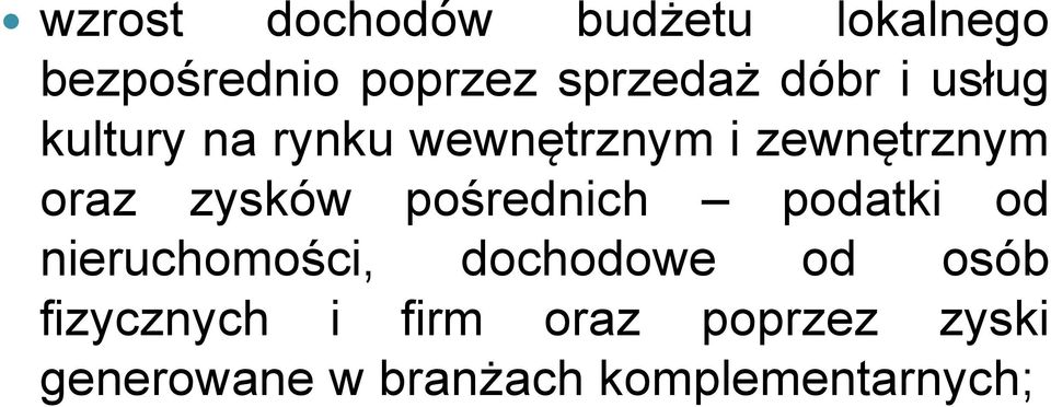 zysków pośrednich podatki od nieruchomości, dochodowe od osób