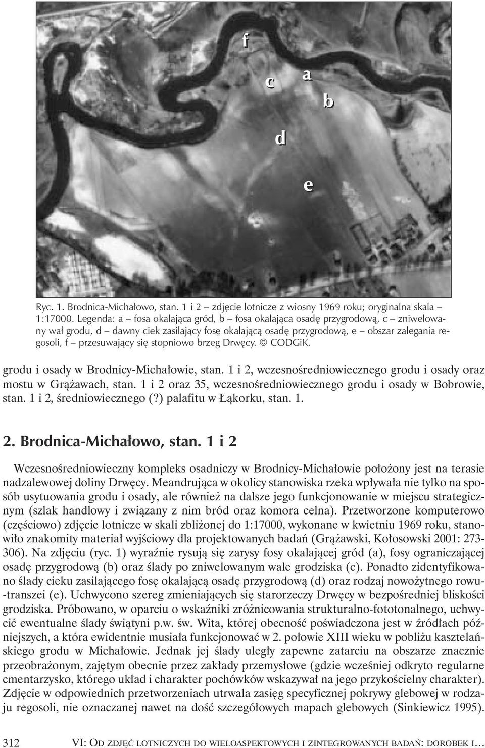 stopniowo brzeg Drw cy. CODGiK. grodu i osady w Brodnicy-Micha owie, stan. 1 i 2, wczesnoêredniowiecznego grodu i osady oraz mostu w Grà awach, stan.