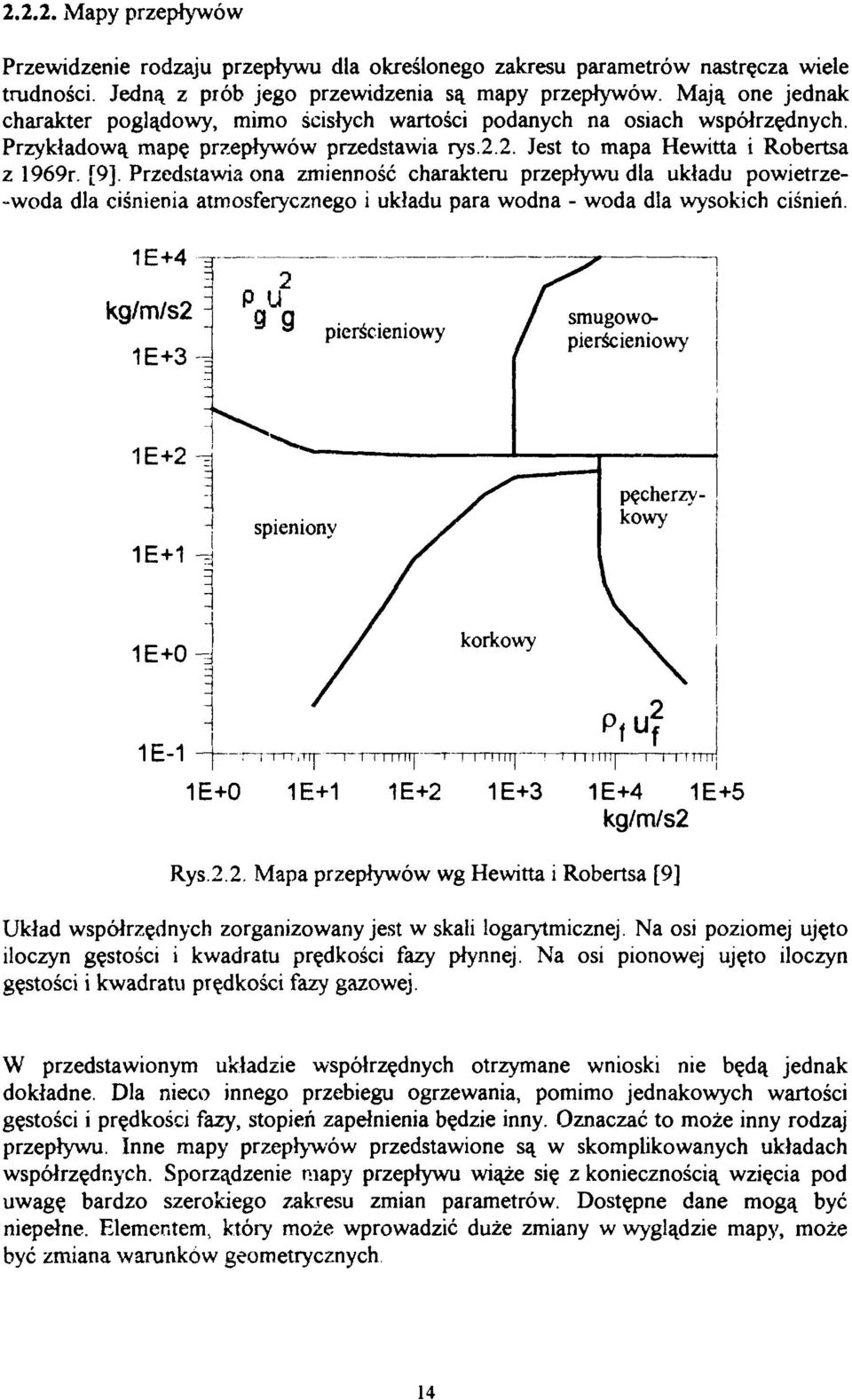 Przedstawia ona zmienność harakteru przepływał dla układu powietrze- -woda dla iśnienia atmosferyznego i układu para wodna - woda dla wysokih iśnień.