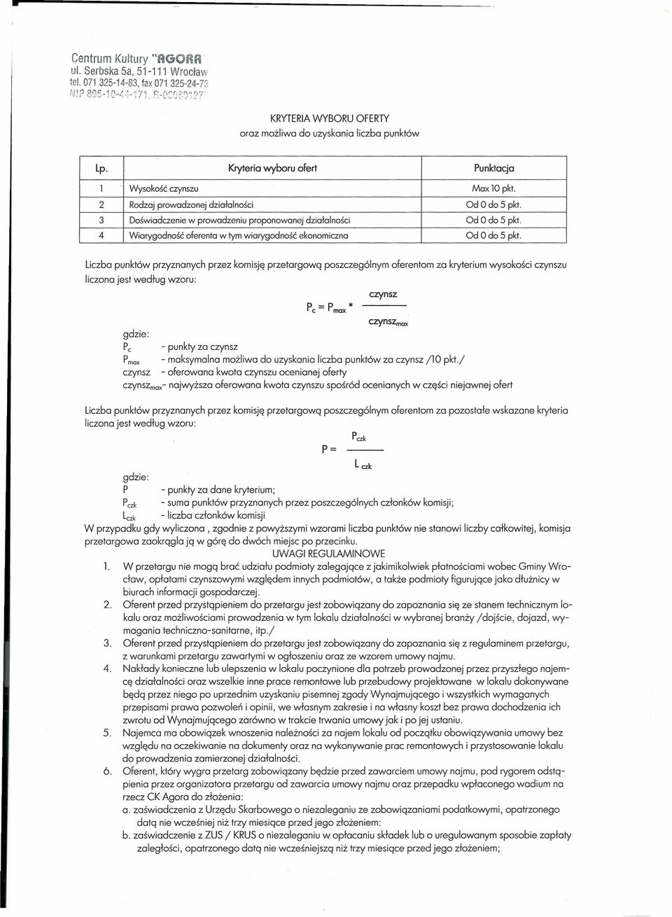 3 Doświadczeniew prowadzeniu proponowanej działalności Od Odo5 pkt. 4 Wiarygodność oferenta w tym wiarygodność ekonomiczna OdOdo5pkt.