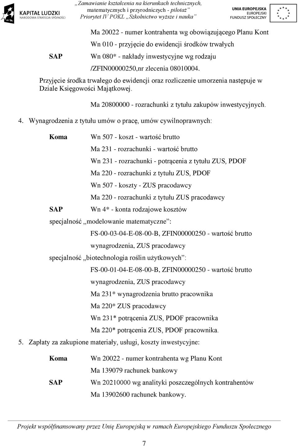 Ma 20800000 - rozrachunki z tytułu zakupów inwestycyjnych. 4.